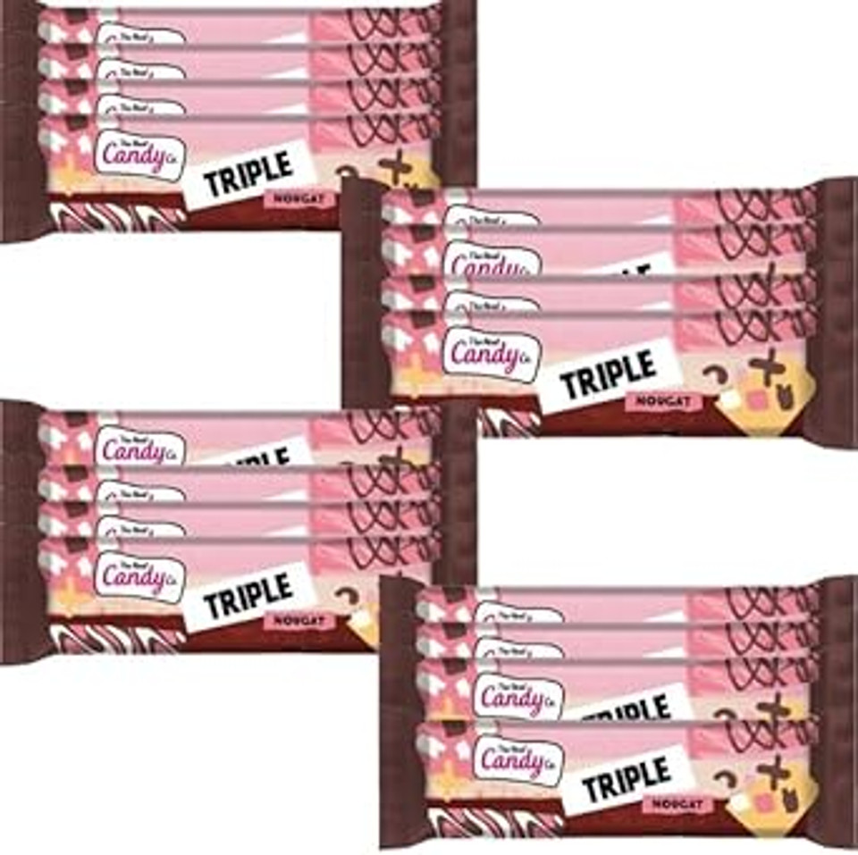 The Real Candy Co. Triple Nougat Bars 130g (16x Bars)