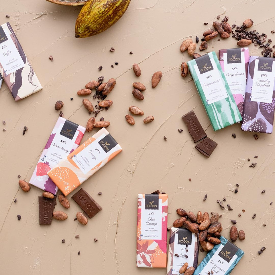 Foodin Organic Raw Chocolate Almond-Seasalt Sugar Free 40g