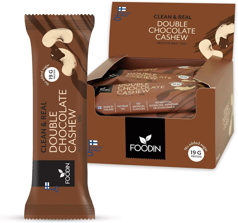 Foodin Klean and Real Protein Bar Double Chocolate Cashew 55g