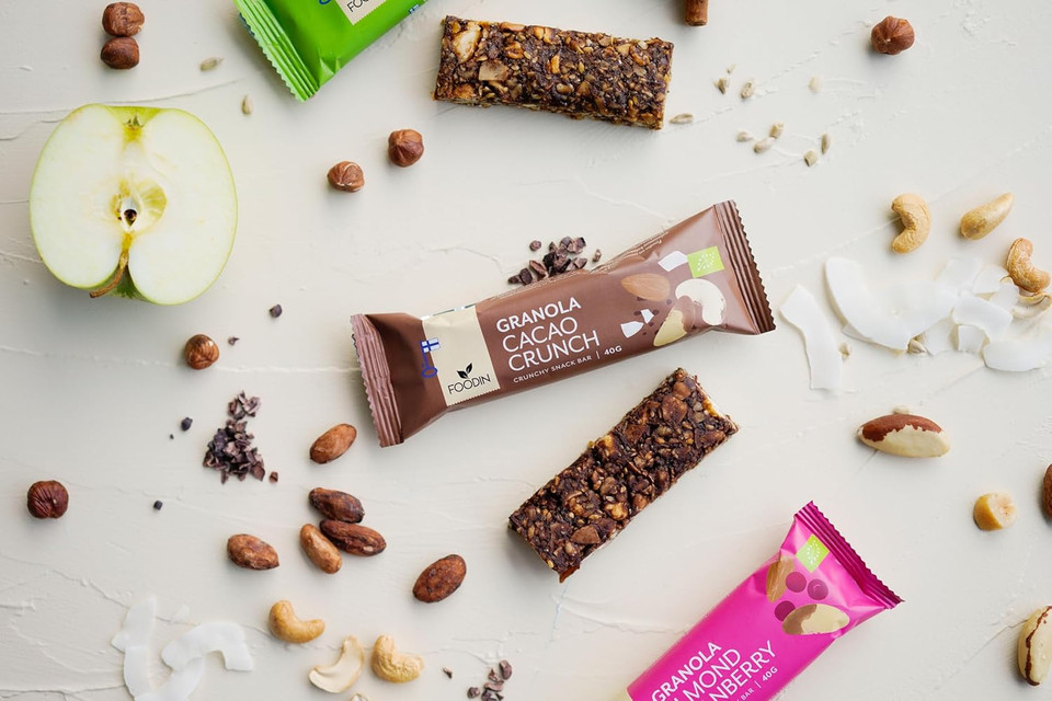 Foodin Organic Granola Bar Almond and Cranberry 40g