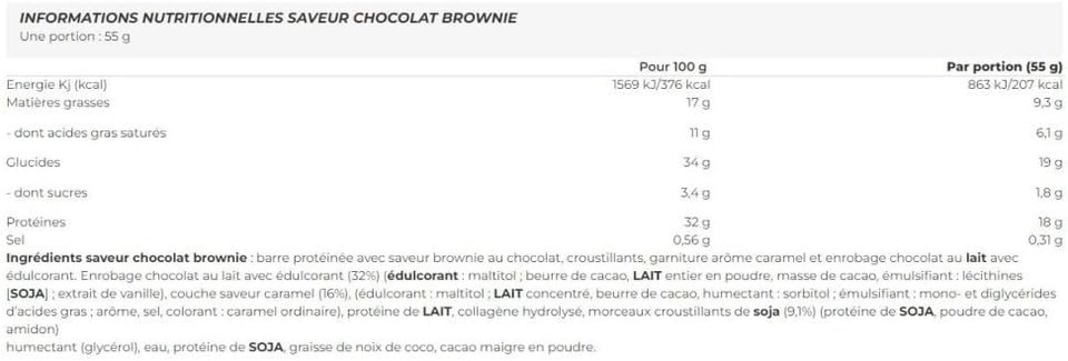 NMO PROTEIN BAR CHOC BROWNIE 55G 8LA