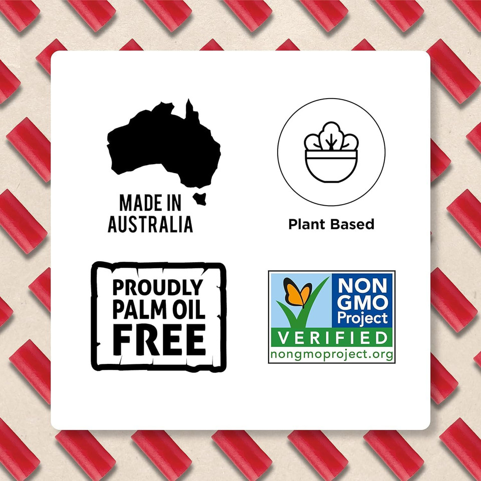 Darrell Lea Liquorice Strawberry Twist Bulk - Mouthwatering & Soft Liquorice - Perfect for Sweets Gift Box - Vegetarian Sweeties - 875 grams