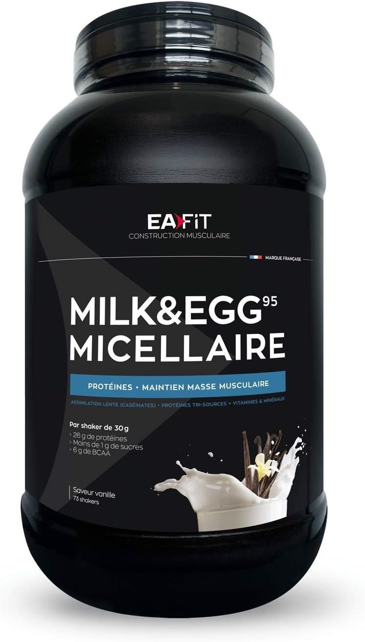 Eafit Muscle Construction Milk & Egg 95 Micellar 2.2kg - Vanilla