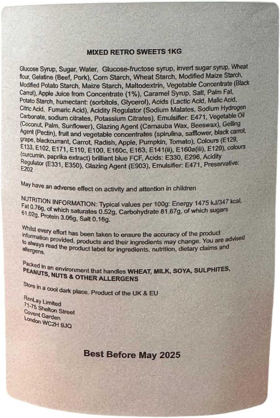 CANDY SHACK RETRO PICK AND MIX SWEETS, 1KG BAG, FIZZY AND NON FIZZY JELLY SWEETS