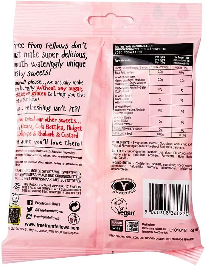 Free From Fellows Sugar Free Midget Gems, 70 g