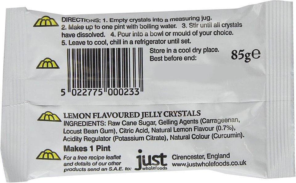 (Pack Of 2) - Lemon Flavoured Jelly Crystals | JUST WHOLEFOODS