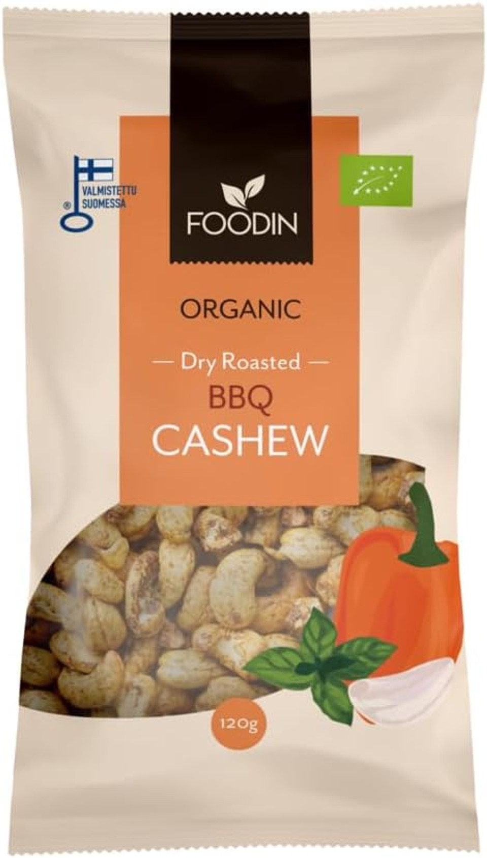 FOODIN Organic Dry Roasted Bbq Cashew 120G