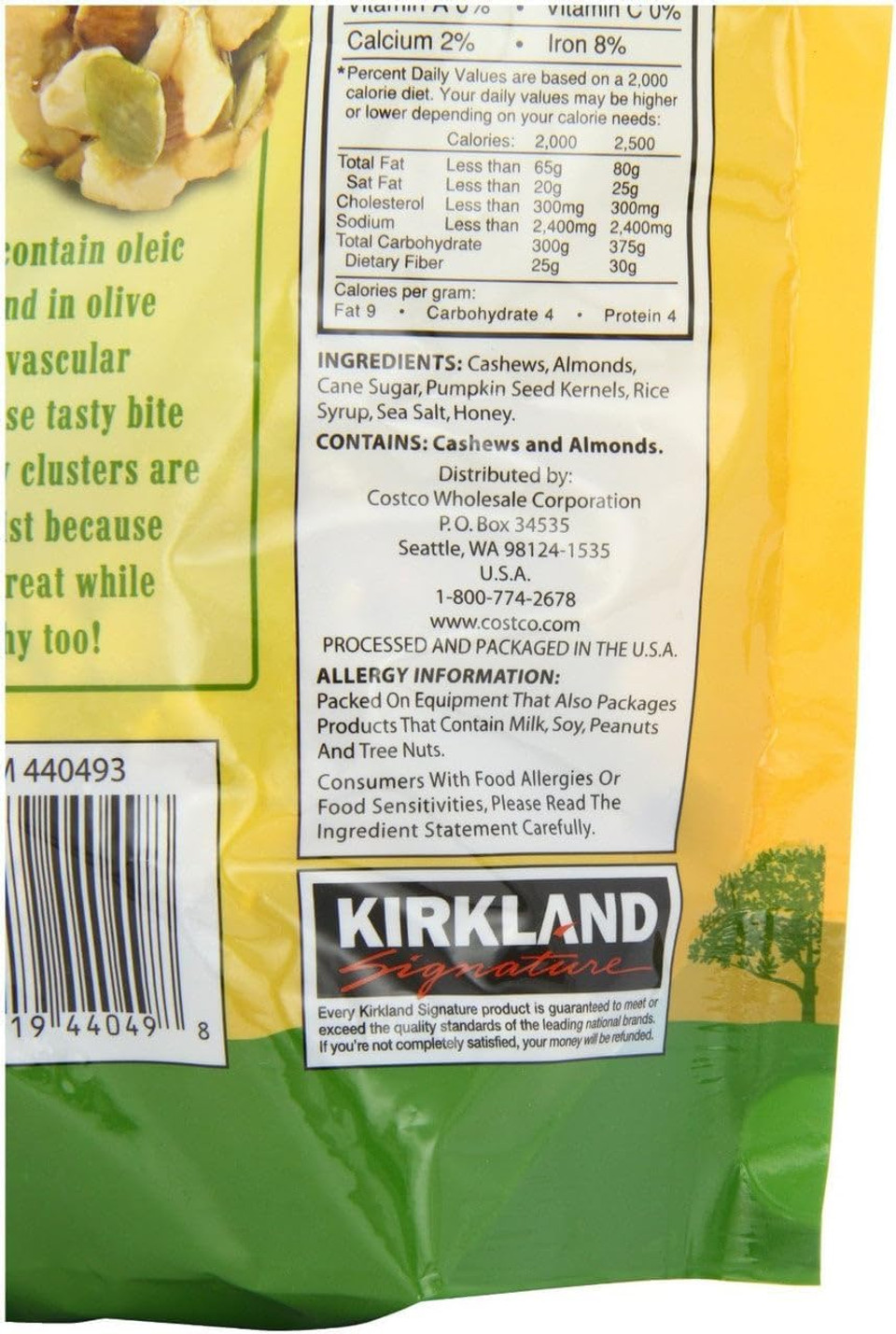 Kirkland Signature Cashew Clusters 907gms