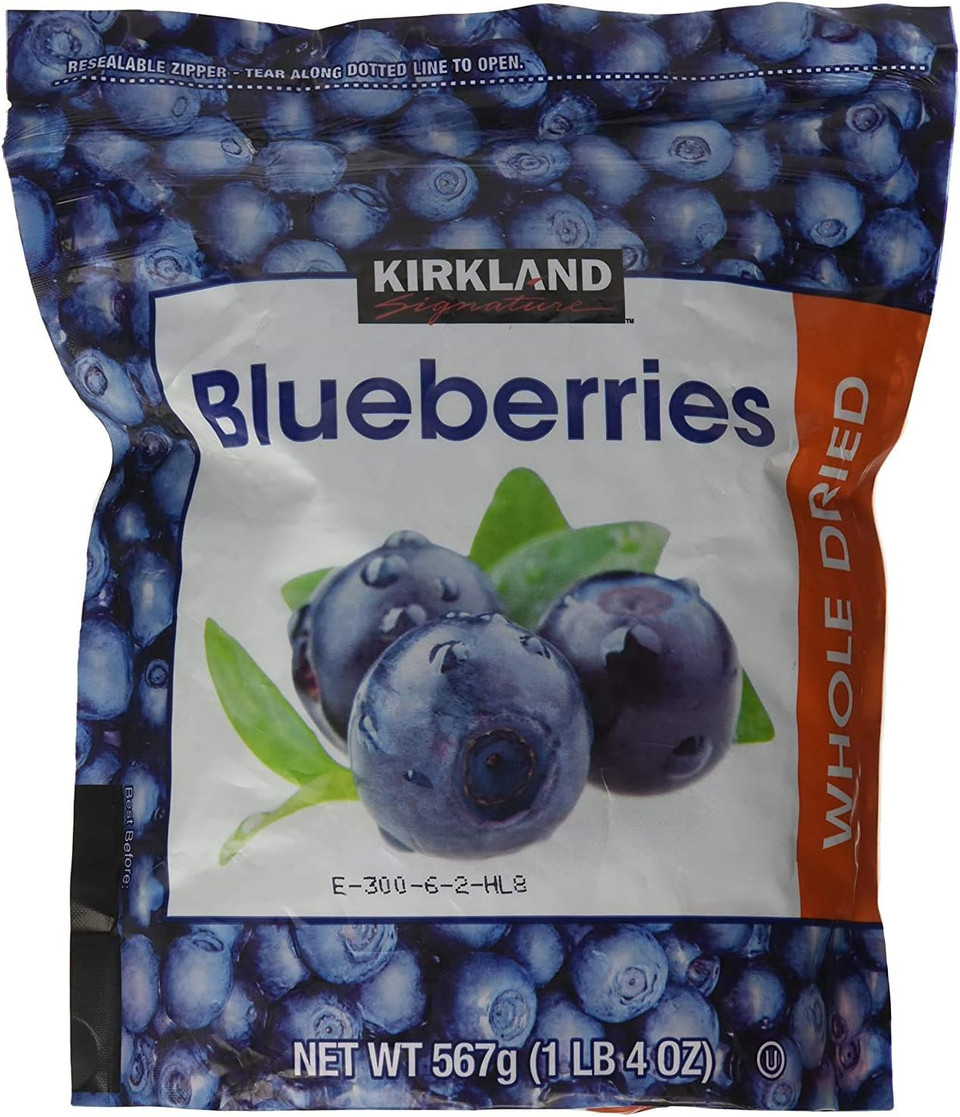 Kirkland Signature Whole Dried Blueberries Sweet Plump Dry Fruit Pack of 567g