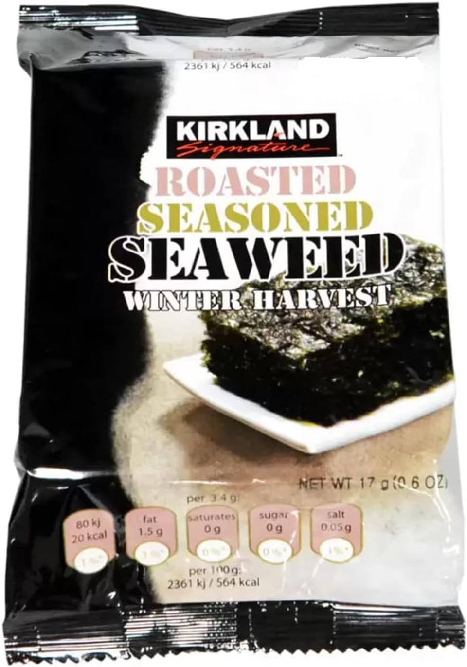 Kirkland Signature Roasted Seasoned Seaweed, 10 x 17g