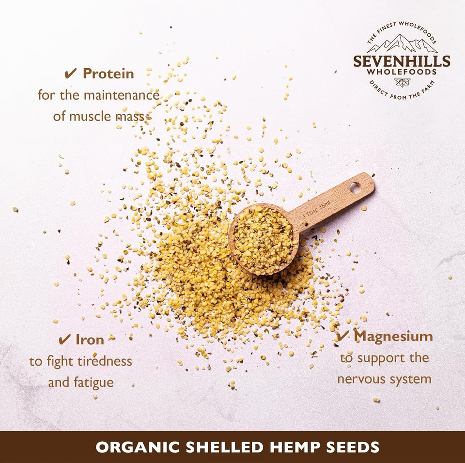 Sevenhills Wholefoods Organic Raw Shelled Hemp Seeds 500g