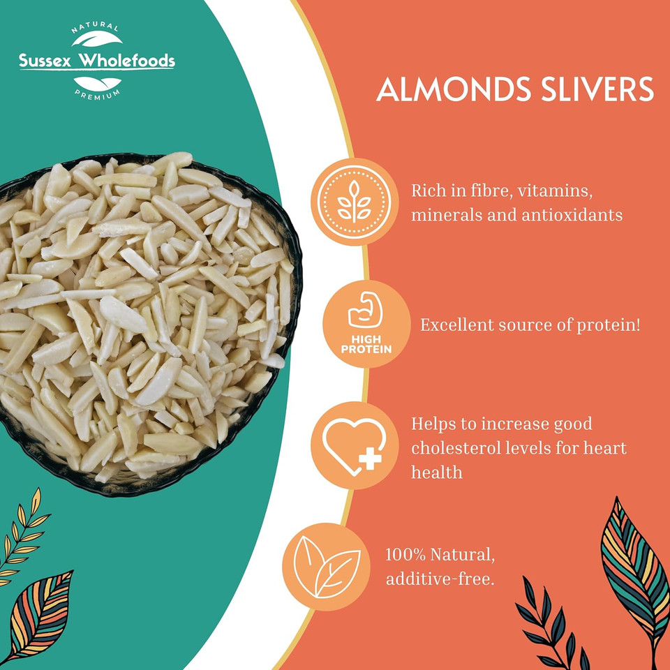 Sussex Wholefoods Almonds Slivers [Strips] 250g
