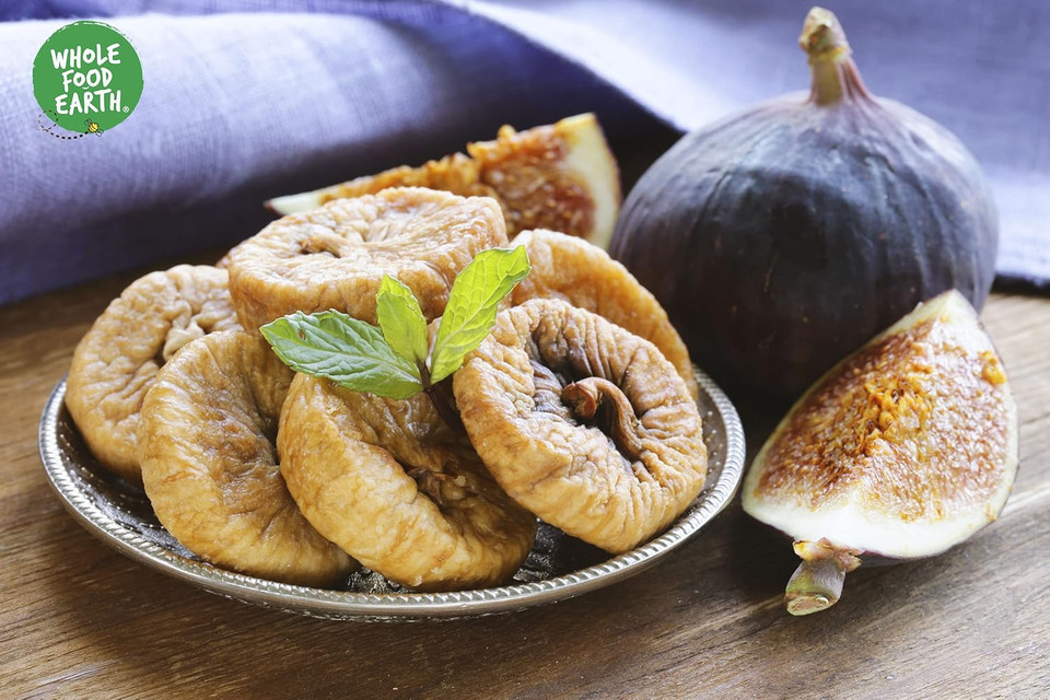 Wholefood Earth Organic Dried Figs  3 kg | Raw | Sundried | GMO Free | Vegan | High Fibre | Certified Organic