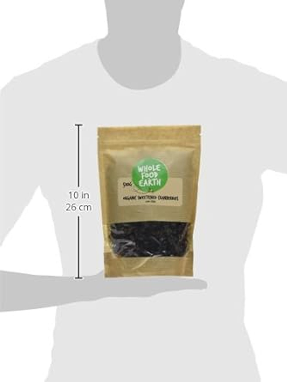 Wholefood Earth Organic Sweetened Dried Cranberries  3 kg | GMO Free | Vegan | Source of Fibre | Certified Organic