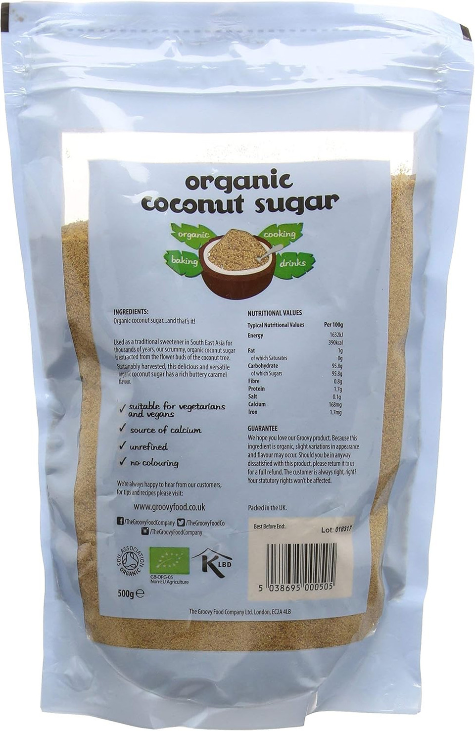 The Groovy Food Company Organic Coconut Sugar 500g