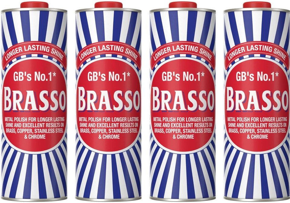 Brasso Metal Polish Liquid, 1L (Pack of 2)