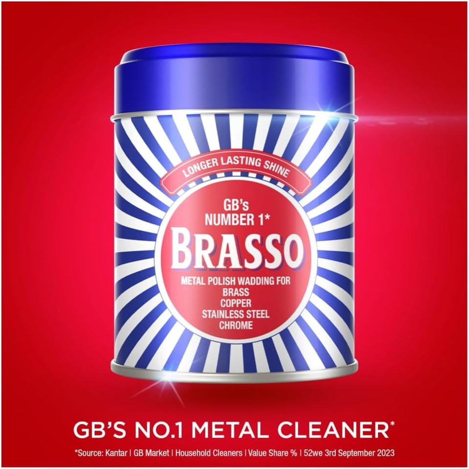 Brasso Metal Polish Wadding, 75g (Pack of 2) - Effective Cleaner and Shine Enhancer for Brass, Copper, Stainless Steel, and Other Metals