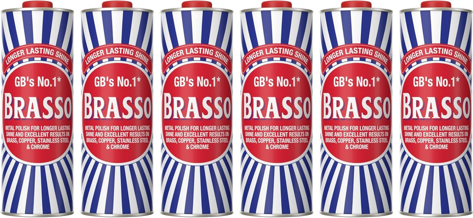 Brasso Metal Polish Liquid, 1L (Pack of 6)