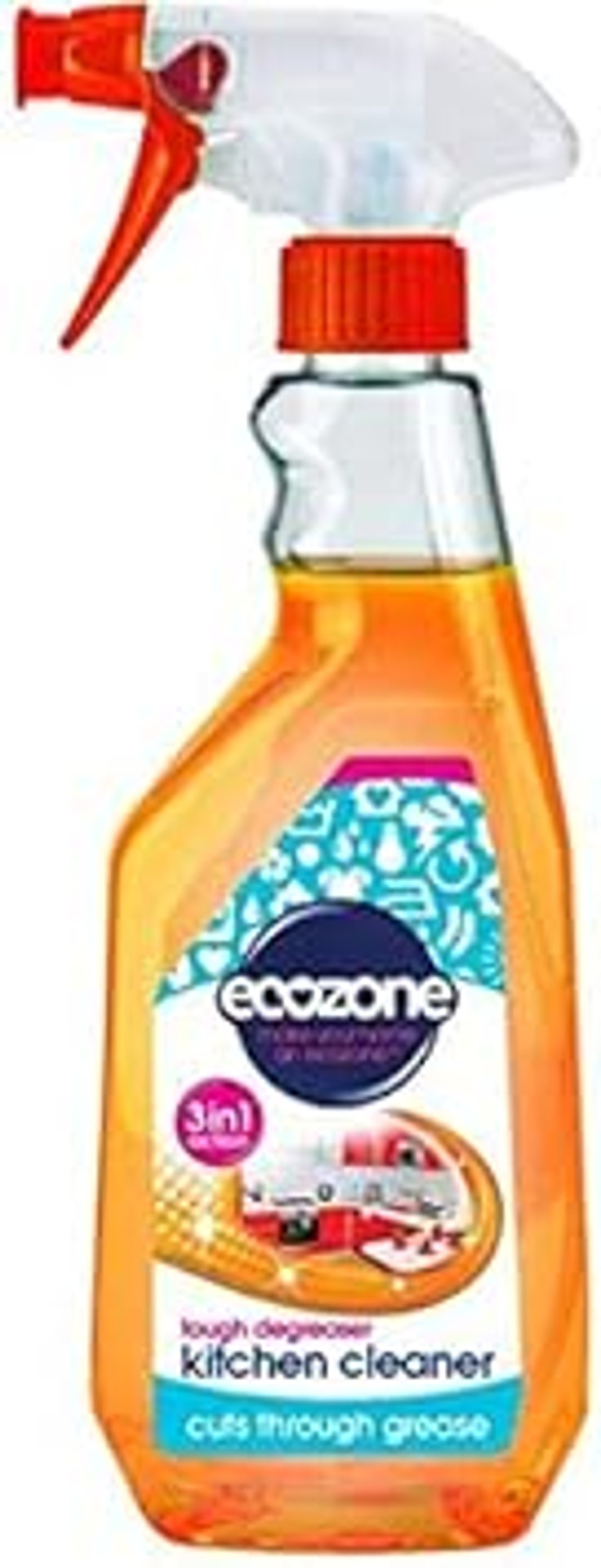 Ecozone 3 in 1 Kitchen Cleaner & Degreaser Spray 500ml
