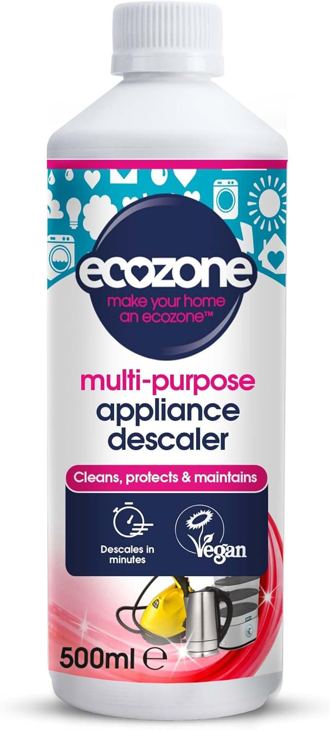 EcoZone Full Service Appliance Cleaner, Washing Machine & Dishwasher Maintenance, Ultra Deep Machine Clean, Sanitiser Deodoriser & Descaler, Limescale Remover Detergent, Natural Vegan Eco Friendly