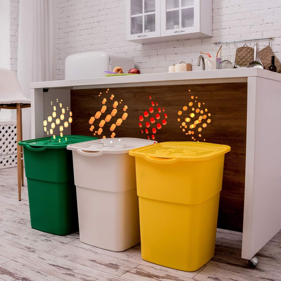 Ecozone Anti-Bacterial 2-in1 Bin Cleaner & Freshener Spray Refill | Indoor & Outdoor | Citrus Fragrance, 2L