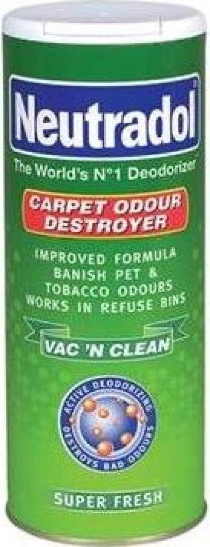 2 x THREE PACKS of Neutradol Carpet Deodoriser Super Fresh 350g
