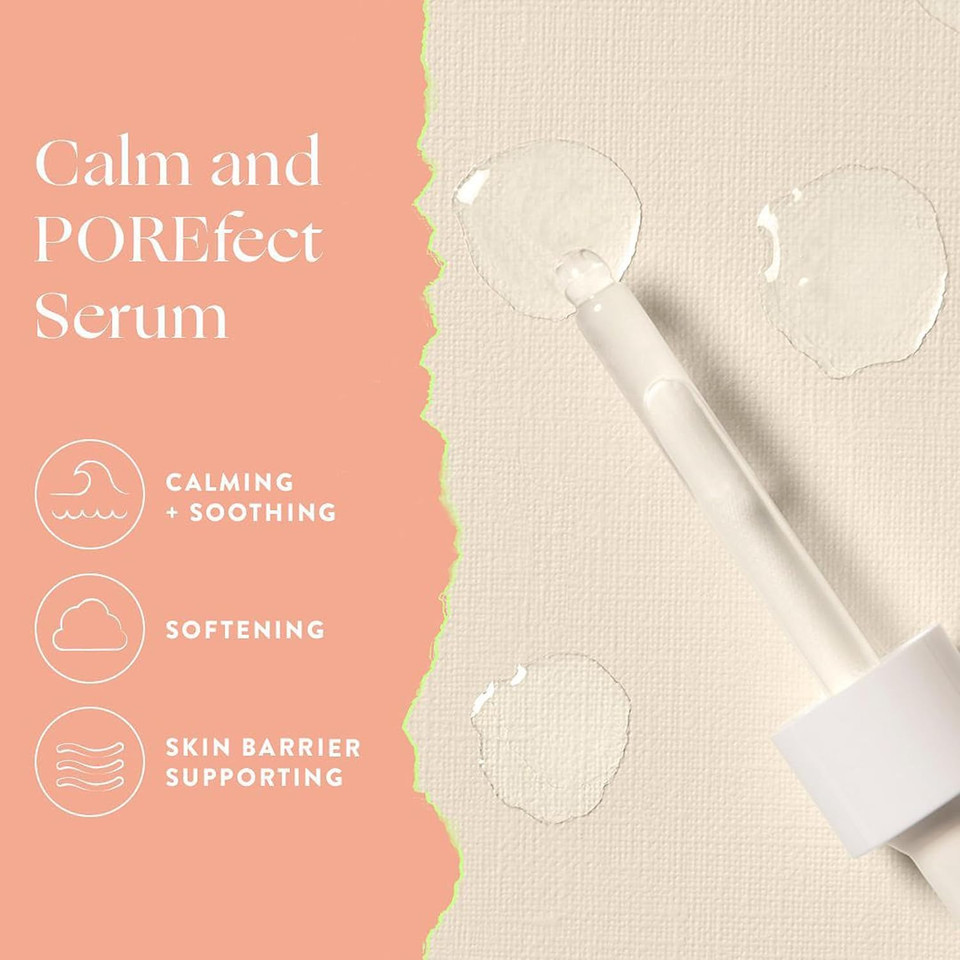 Honest Beauty Calm + Porefect Serum With Hyaluronic Acid + Calming Phyto-Blend | Pore Minimizing, Sensitive Skin Friendly | Ewg Verified, Vegan + Cruelty Free | 1 Fl Oz