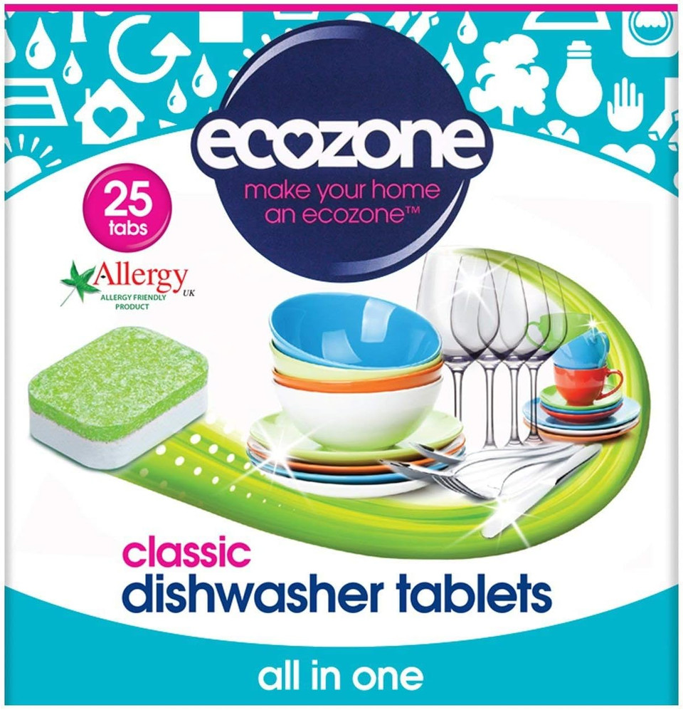 Ecozone All In One Dishwasher Tablets Classic, 72 Tablets, Mega Pack, Cuts Through Grease and Grime