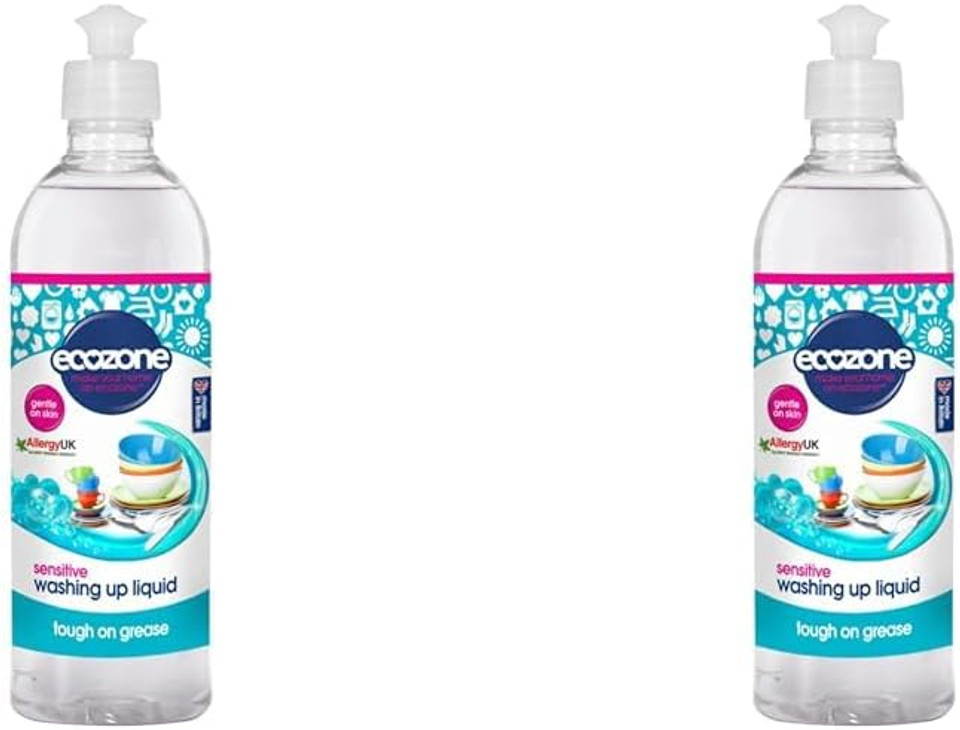 Ecozone Orange & Blossom Coconut Washing Up Liquid, Tough on Grease, Gentle Dish Washing Formula made with Natural Plant-Based Ingredients, Vegan Friendly Kitchen Detergent (500ml Bottle) (Pack of 2) Ecozone Orange & Blossom Coconut Washing Up Liquid, Tough on Grease, Gentle Dish Washing Formula made with Natural Plant-Based Ingredients, Vegan Friendly Kitchen Detergent (500ml Bottle) (Pack of 2)