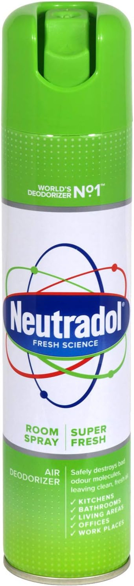 THREE PACKS of Neutradol Spray Super Fresh 300ml
