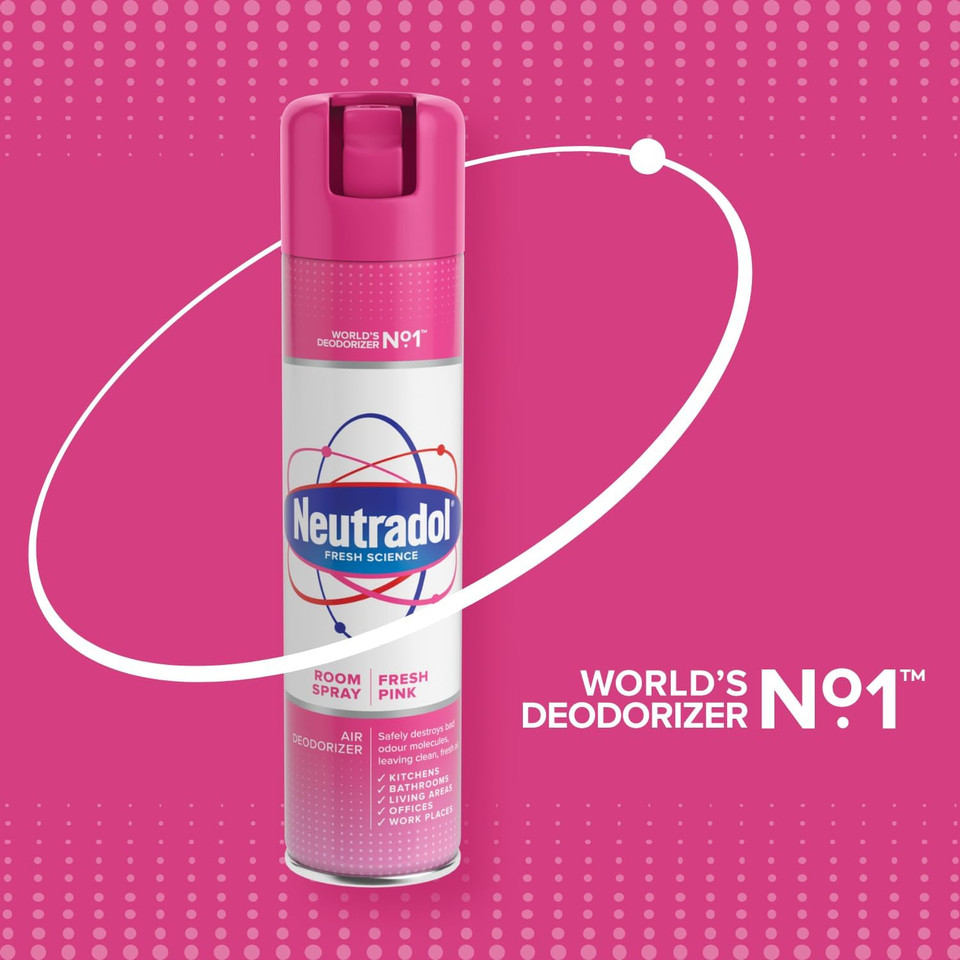 Neutradol Room Spray, Fast Acting Aerosol, Air Freshener for Home & Office, Odour Eliminator, Multipack of 3 x 300ml (Original)