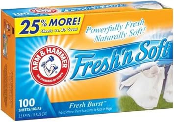 Arm & Hammer Fab Dryer Sheets Fresh Bs - 6 Pack