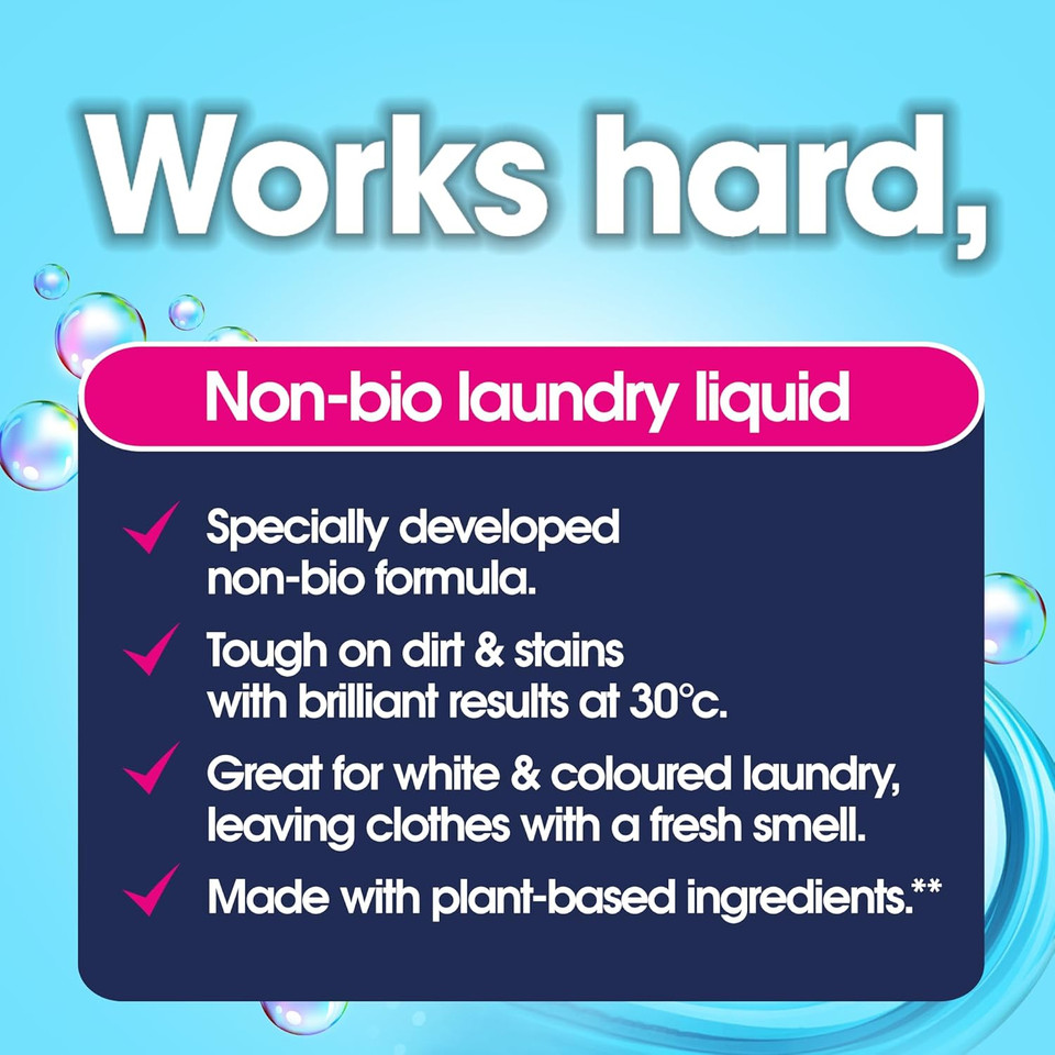 Ecozone Non Bio Liquid Laundry Detergent 1.5 Litre (Pack of 2)