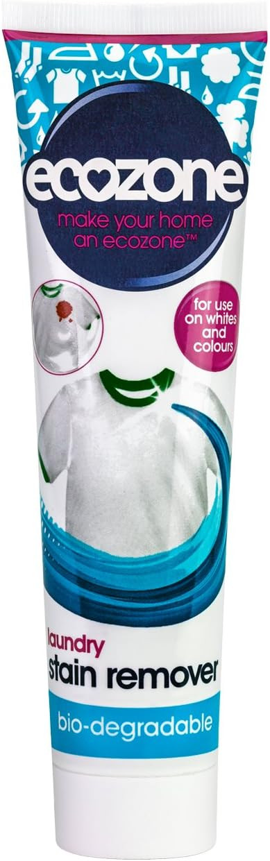 Ecozone Laundry Stain Remover, 135ml, Removes Tough and Stubborn Stains including Oil, Grease and Blood