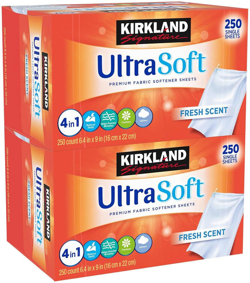KIRKLAND, White, 250 Count (Pack of 2)
