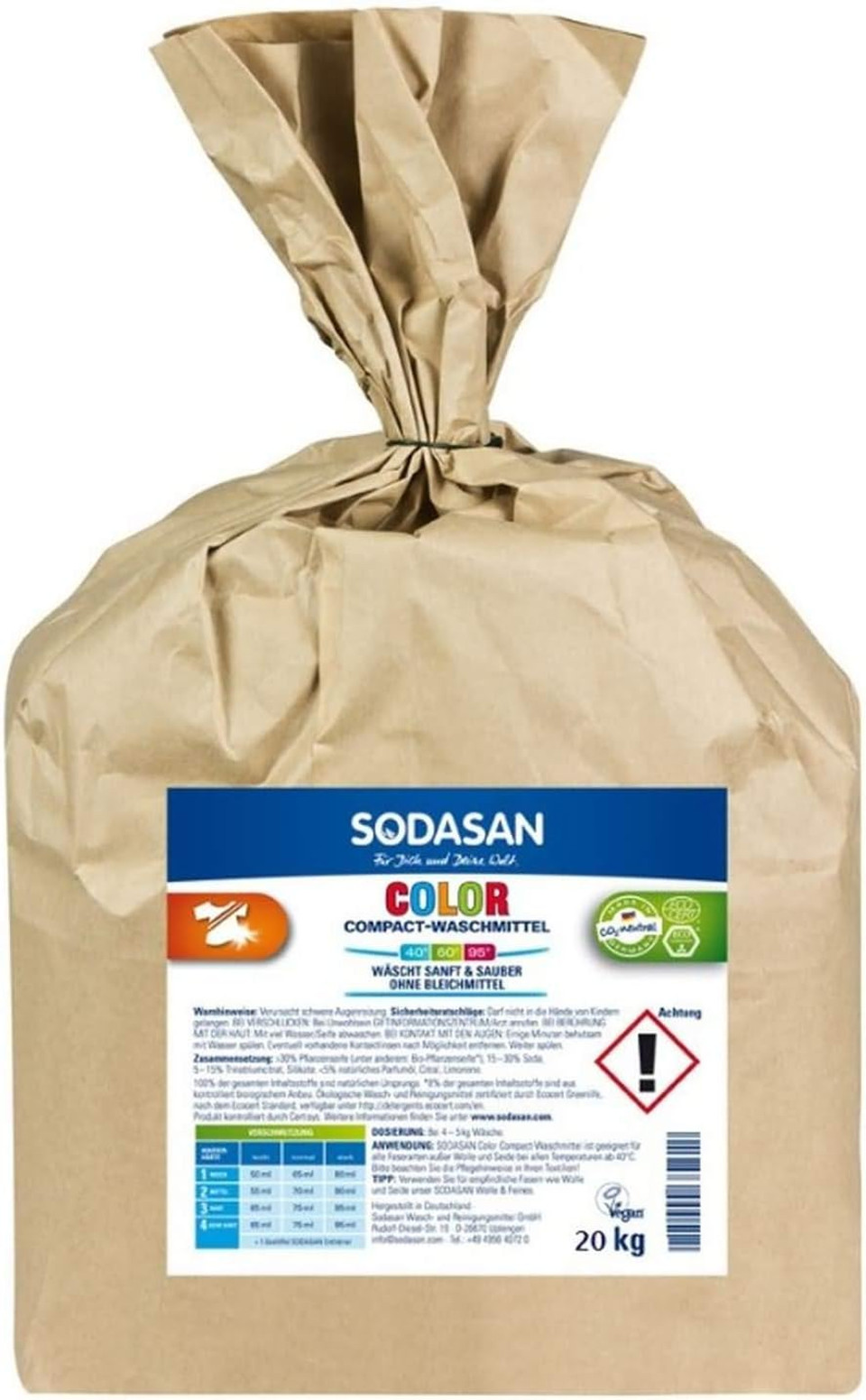 Color Compact Washing Powder Sack 20kg