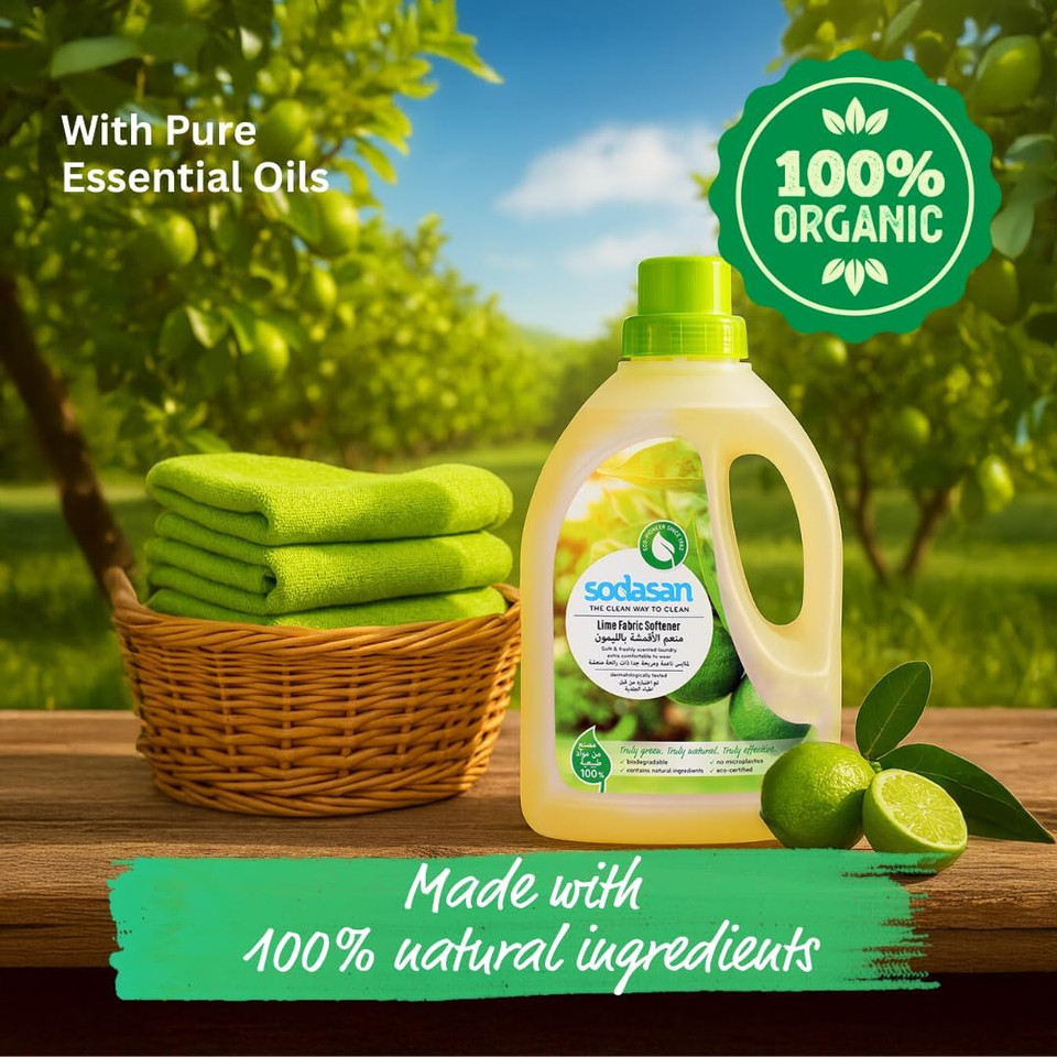 Sodasan Organic Fabric Softener Lime (6 x 750 ml)
