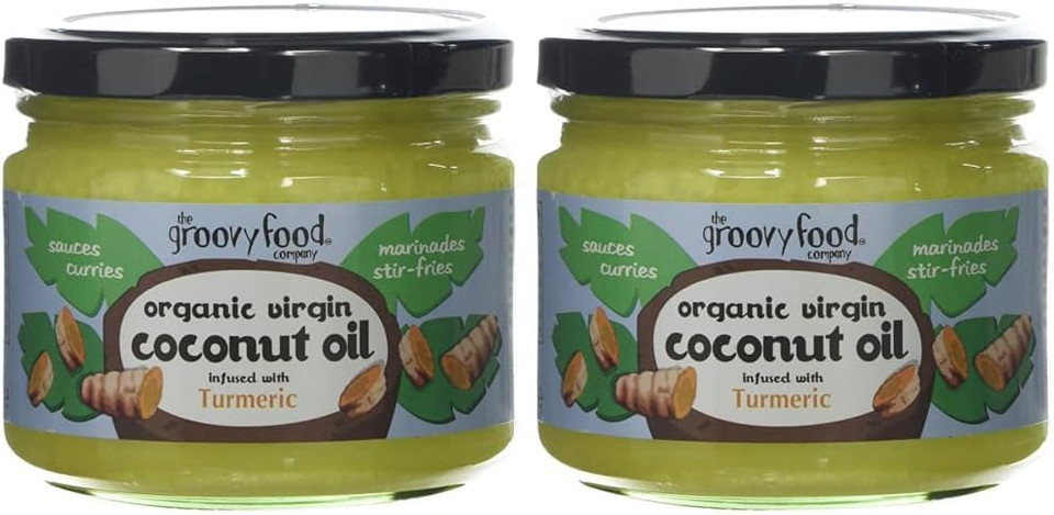 The Groovy Food Company Organic Virgin Coconut Oil infused with Ginger (283ml) (Pack of 2)