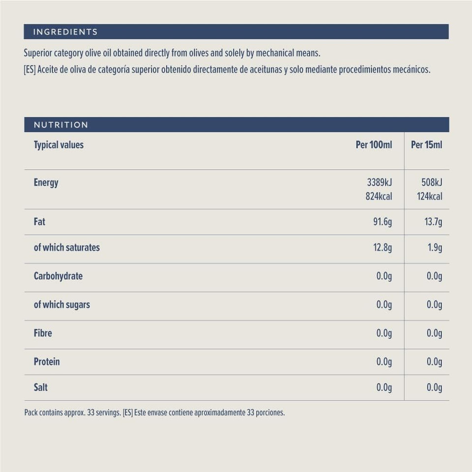 by Amazon Spanish Extra Virgin Olive Oil, 500ml (Pack of 2)