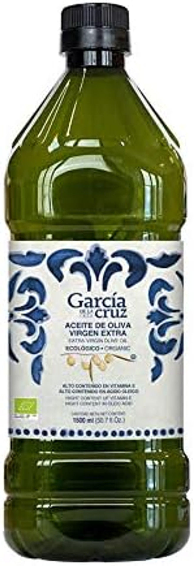 GARCÍA DE LA CRUZ - Organic Extra Virgin Olive Oil, Olive Oil for Cooking, Olive Variety, Sourced in Spain, Montes de Toledo, Recycled PET Container, Carafe - 5L
