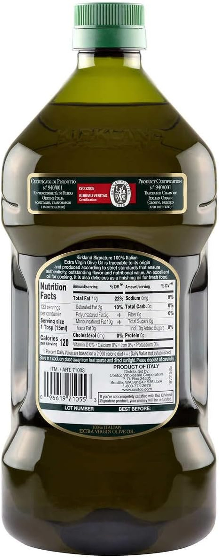 Kirkland Signature Extra Virgin Olive Oil, 67.62 Ounce