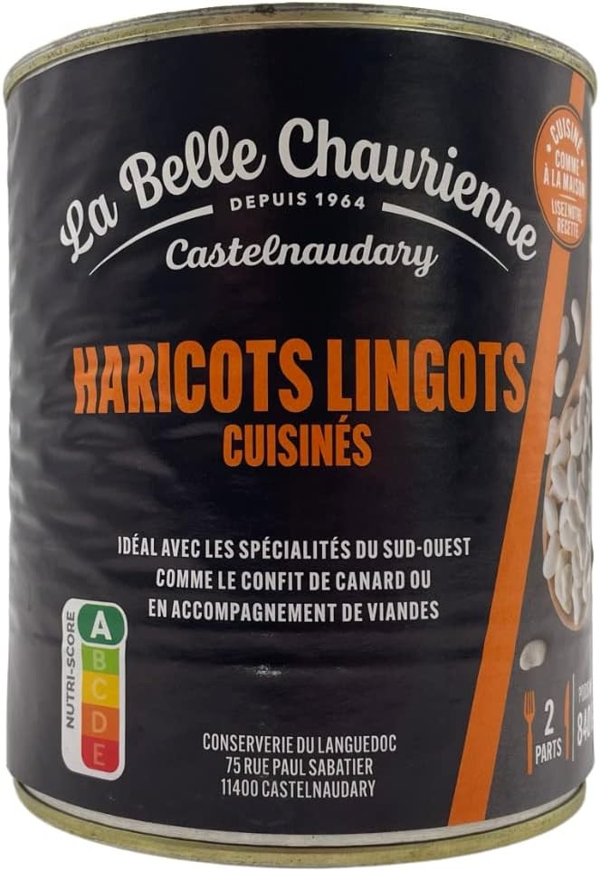 La Belle Chaurienne Lingot Beans Cooked in Duck Fat 840g