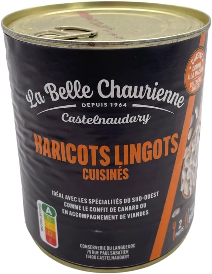 La Belle Chaurienne Lingot Beans Cooked in Duck Fat 840g