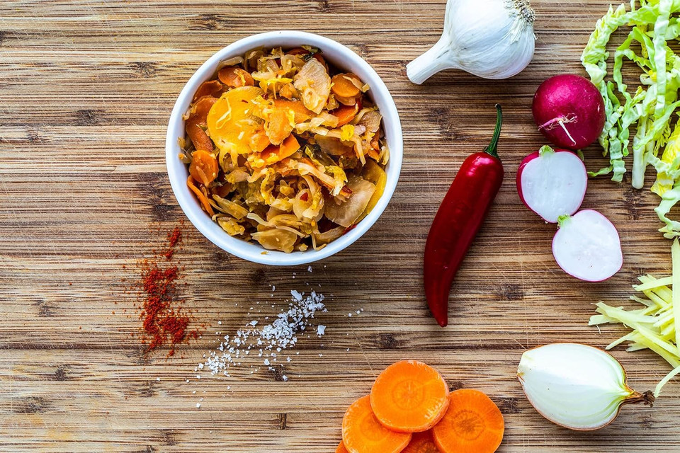 Loving Foods *Organic & Made in the UK* Kimchi (475g) Raw, Unpasteurised & Bursting with Beneficial Live Bacteria (6 x Jars)