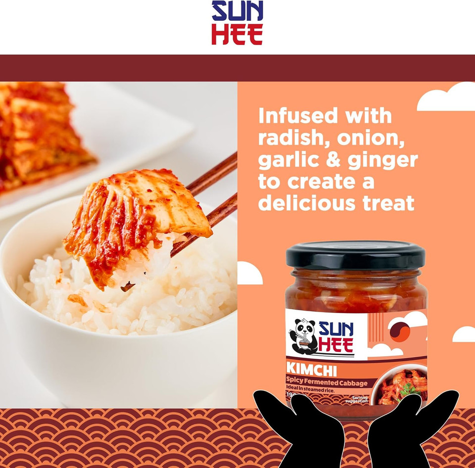 Sun Hee Natural Kimchi 190 grams (Pack of 1) | 212 ML