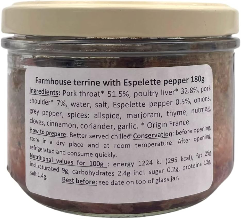 La Belle Chaurienne Piment d'Espelette Farmhouse Terrine 180g x 6