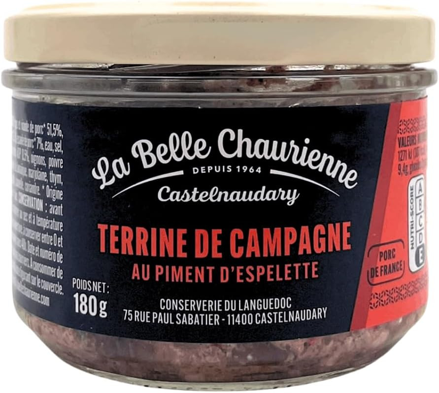 La Belle Chaurienne Piment d'Espelette Farmhouse Terrine 180g