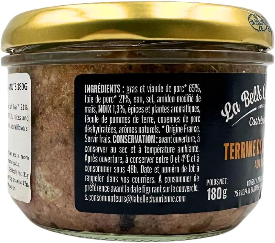 La Belle Chaurienne Farmhouse Terrine with Walnuts 180g