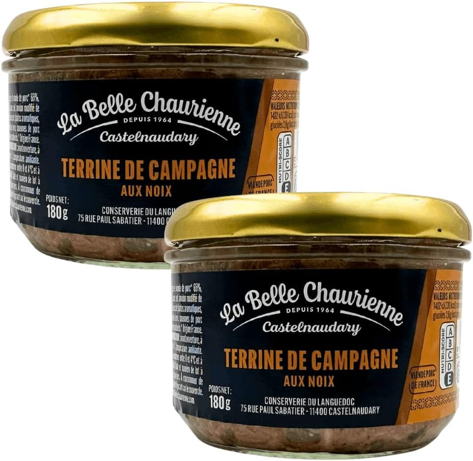 La Belle Chaurienne Farmhouse Terrine with Walnuts 180g x 2