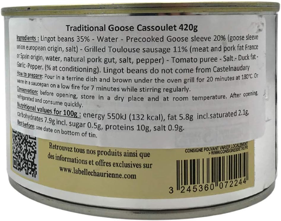 La Belle Chaurienne Goose Cassoulet 420g x 6